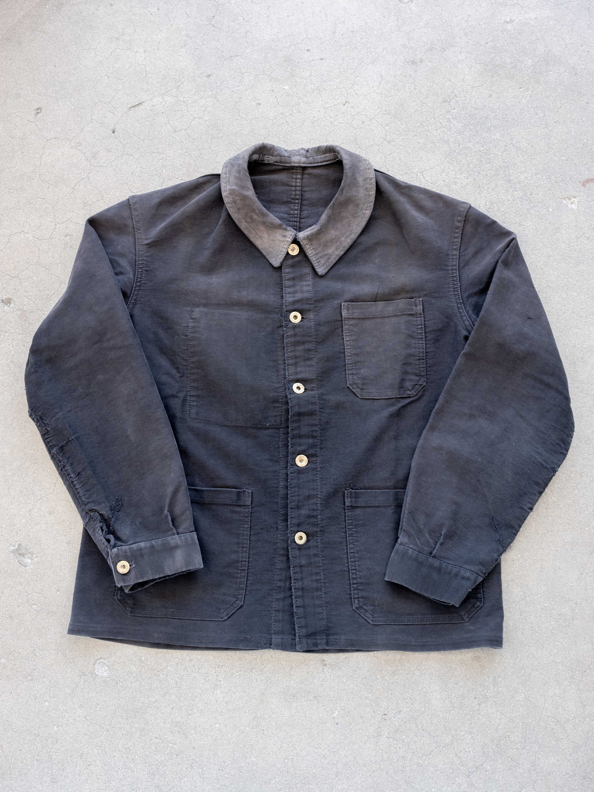 1950’s Faded Black French Chore Jacket (Size Large)