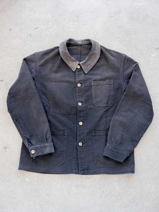 1950’s/1960’s Faded Black French Chore Jacket (Size Large)