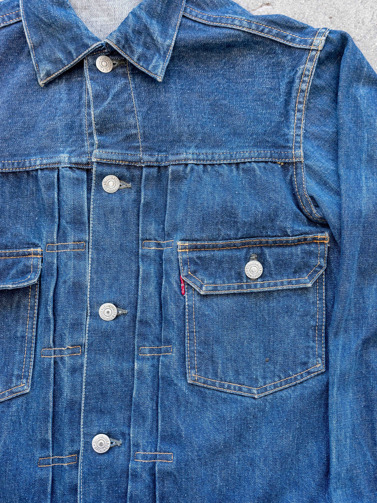 1950’s Levi’s 507XX Type Two Jacket in a Dark Wash and Perfect Condition (Size Small)
