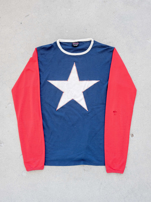 1970’s Tritone Longsleeve with Star Embroidery (Size Small)