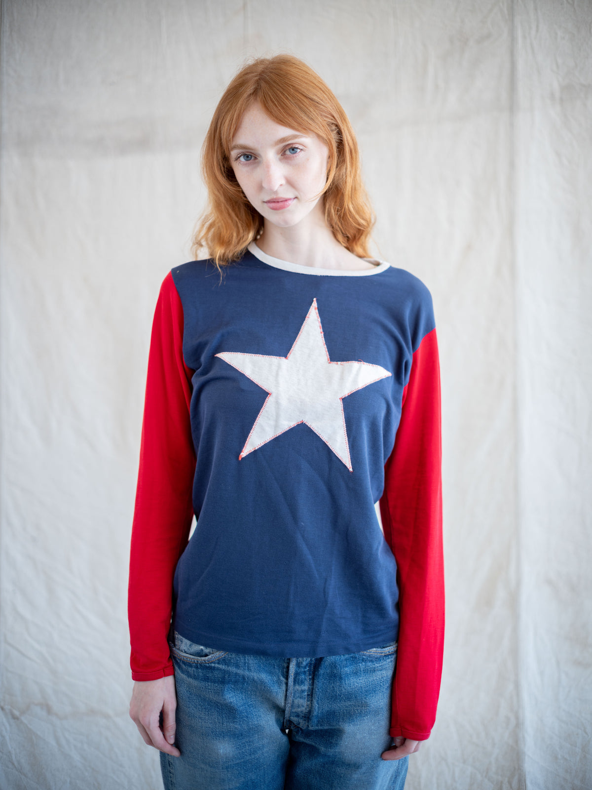 1970’s Tritone Longsleeve with Star Embroidery (Size Small)