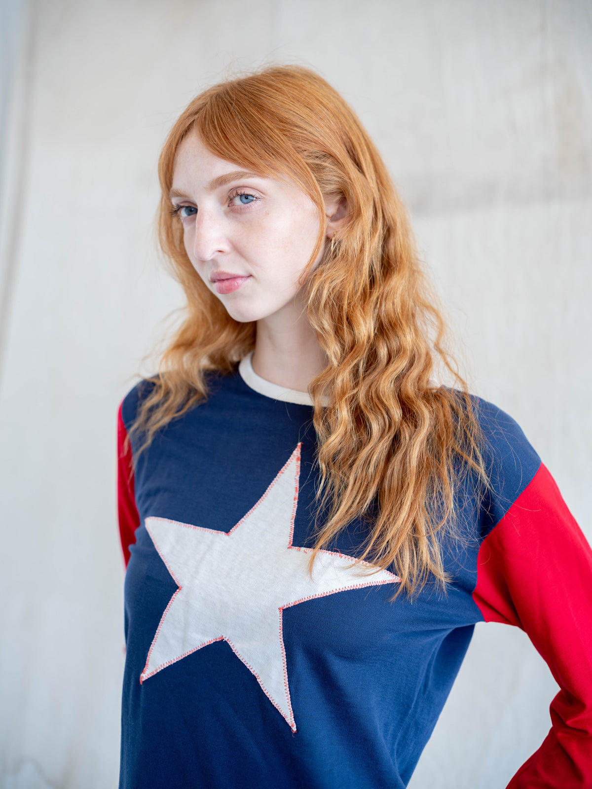 1970’s Tritone Longsleeve with Star Embroidery (Size Small)