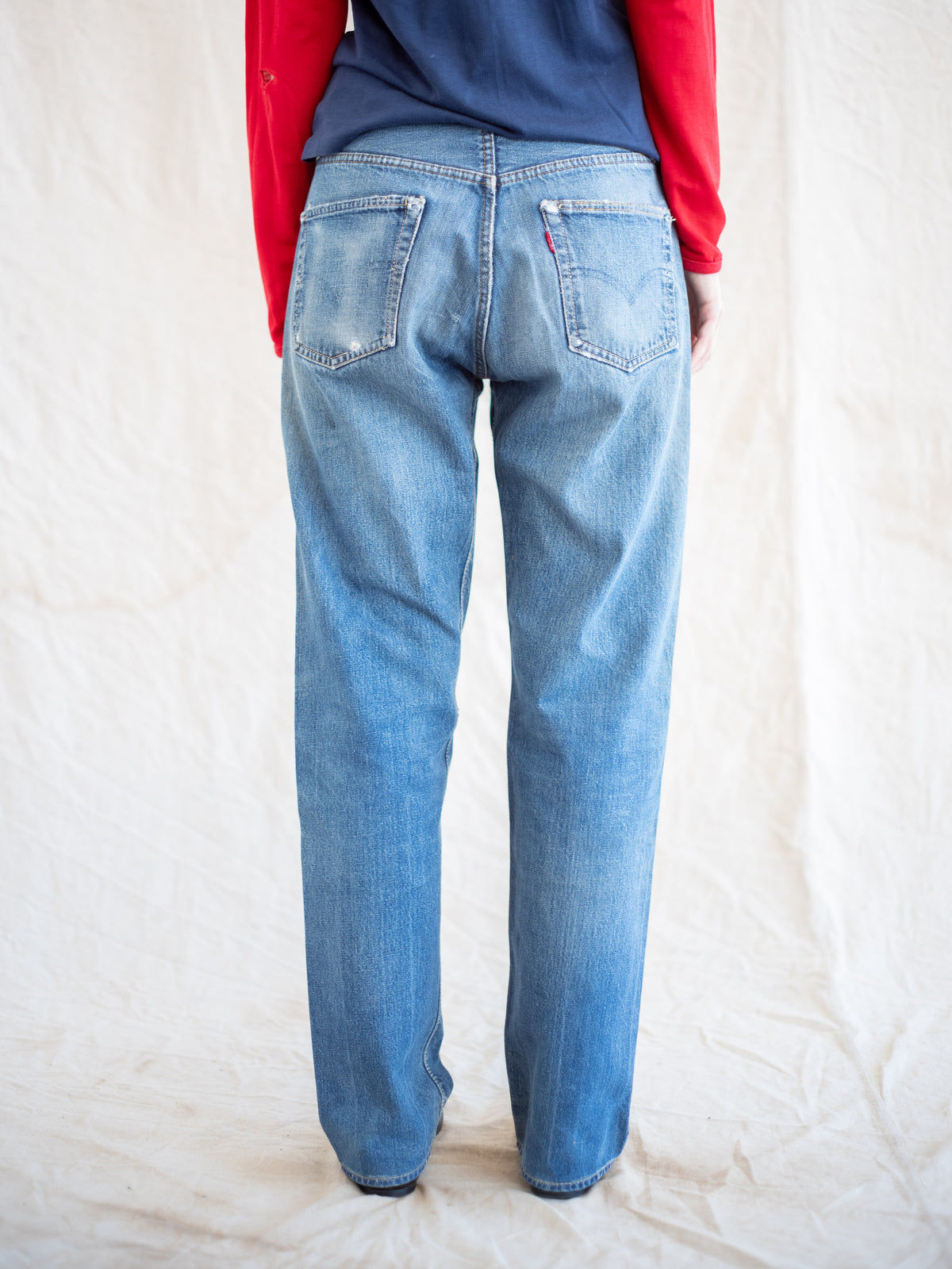 1960’s Levi’s 501XX Hidden Rivets in a True Midwash with Repairs 32W
