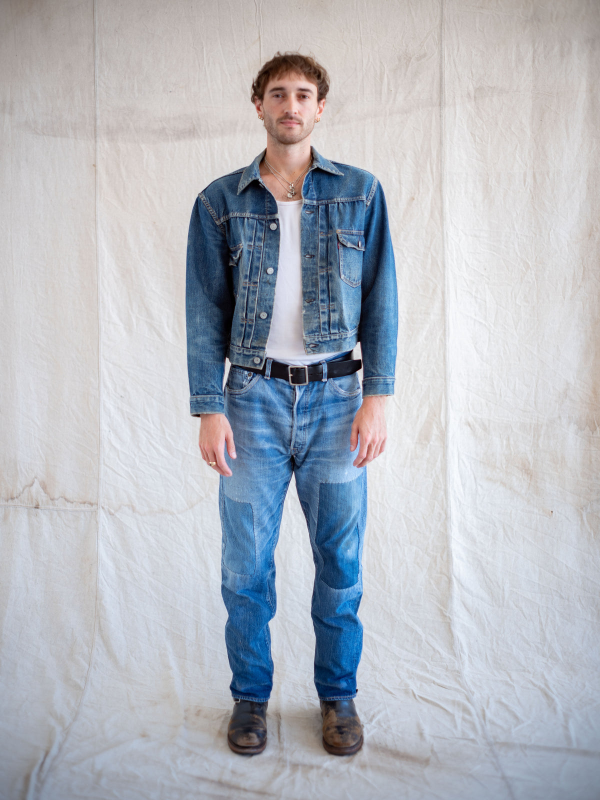 1960’s Levi’s 501 Big E’s with OG Farm Repairs 36W