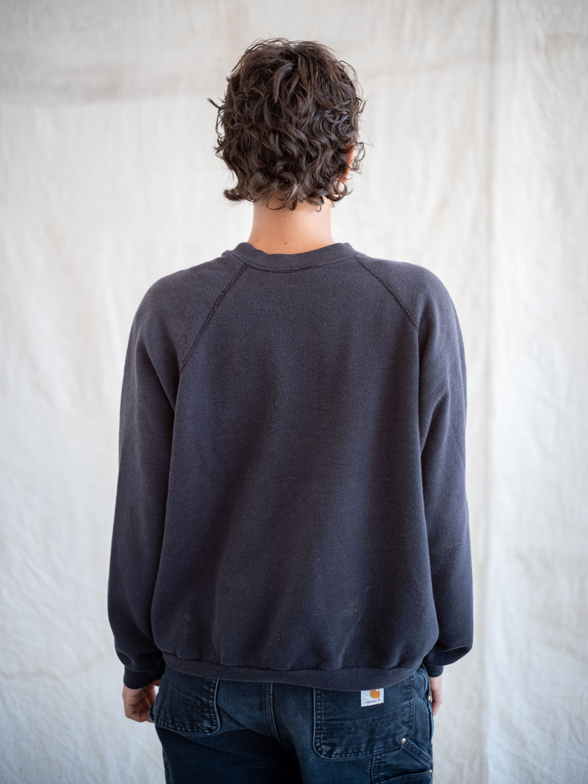 1980’s Faded Black Sweatshirt with Character (Size Large)