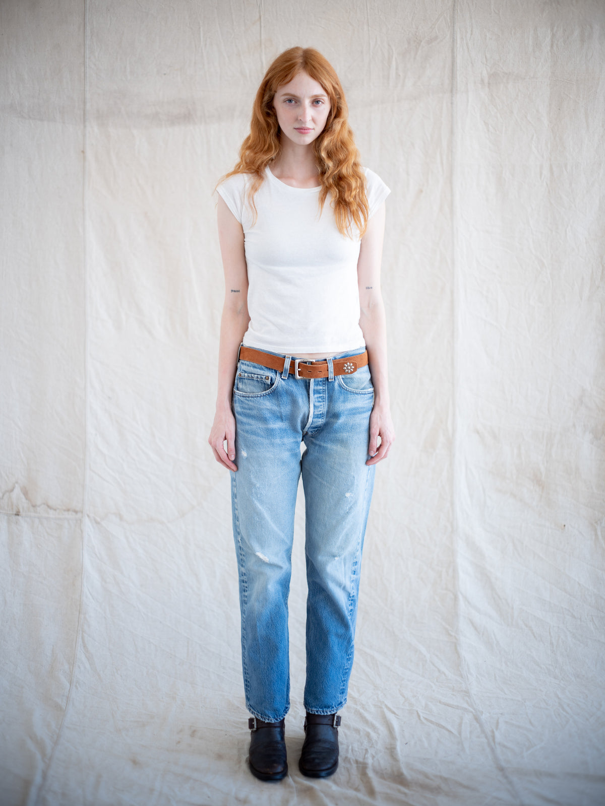 1980’s Levi’s Redline 501s in a Light Wash with Repairs 31W