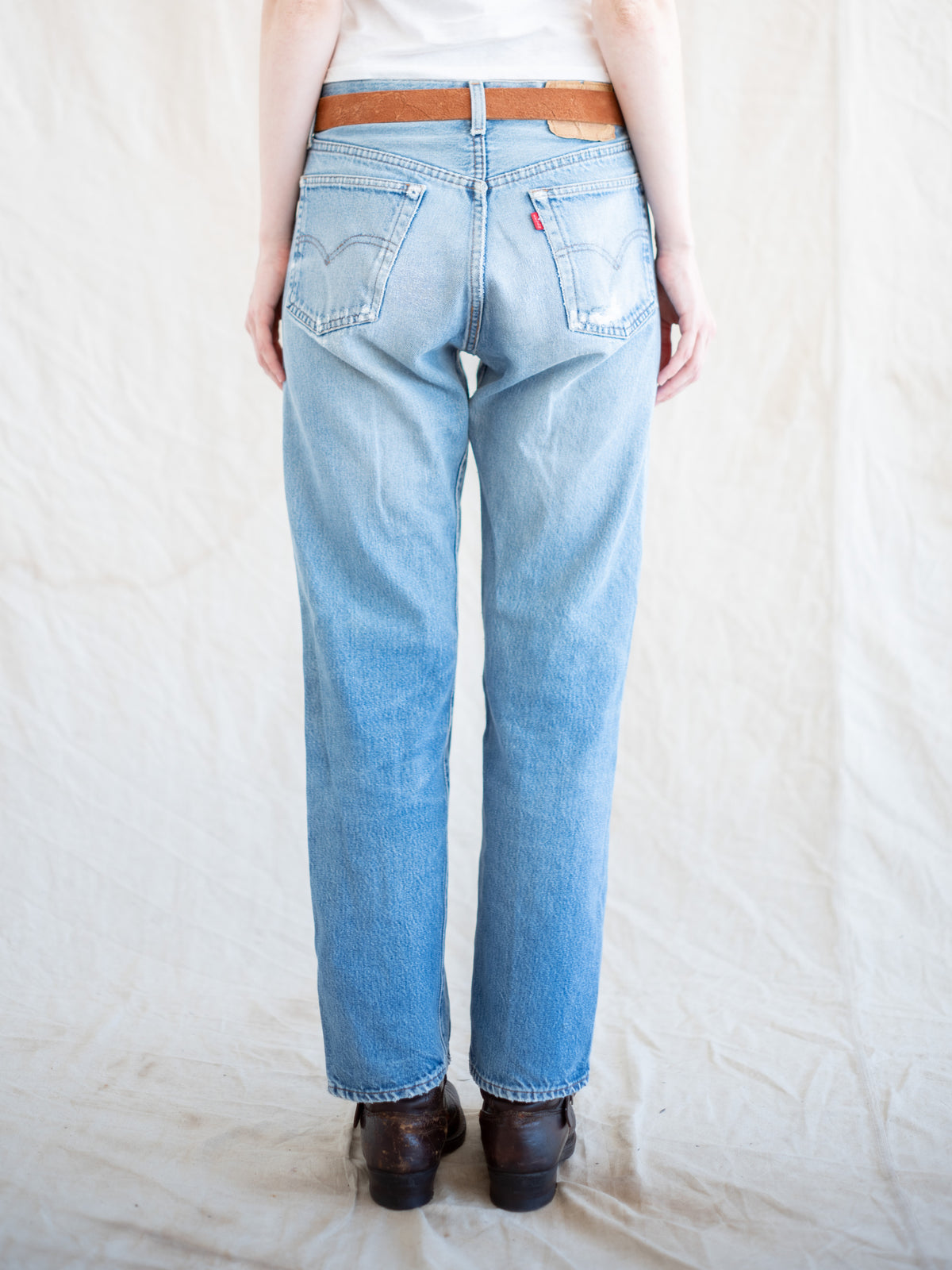 1980’s Levi’s Redline 501s in a Light Wash with Repairs 31W