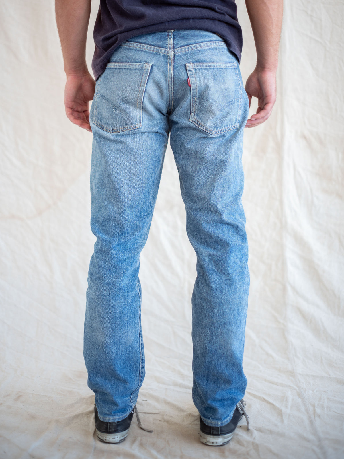 1960’s Levi’s Selvedge Big E 505s in a Light Midwash with Repairs 34W
