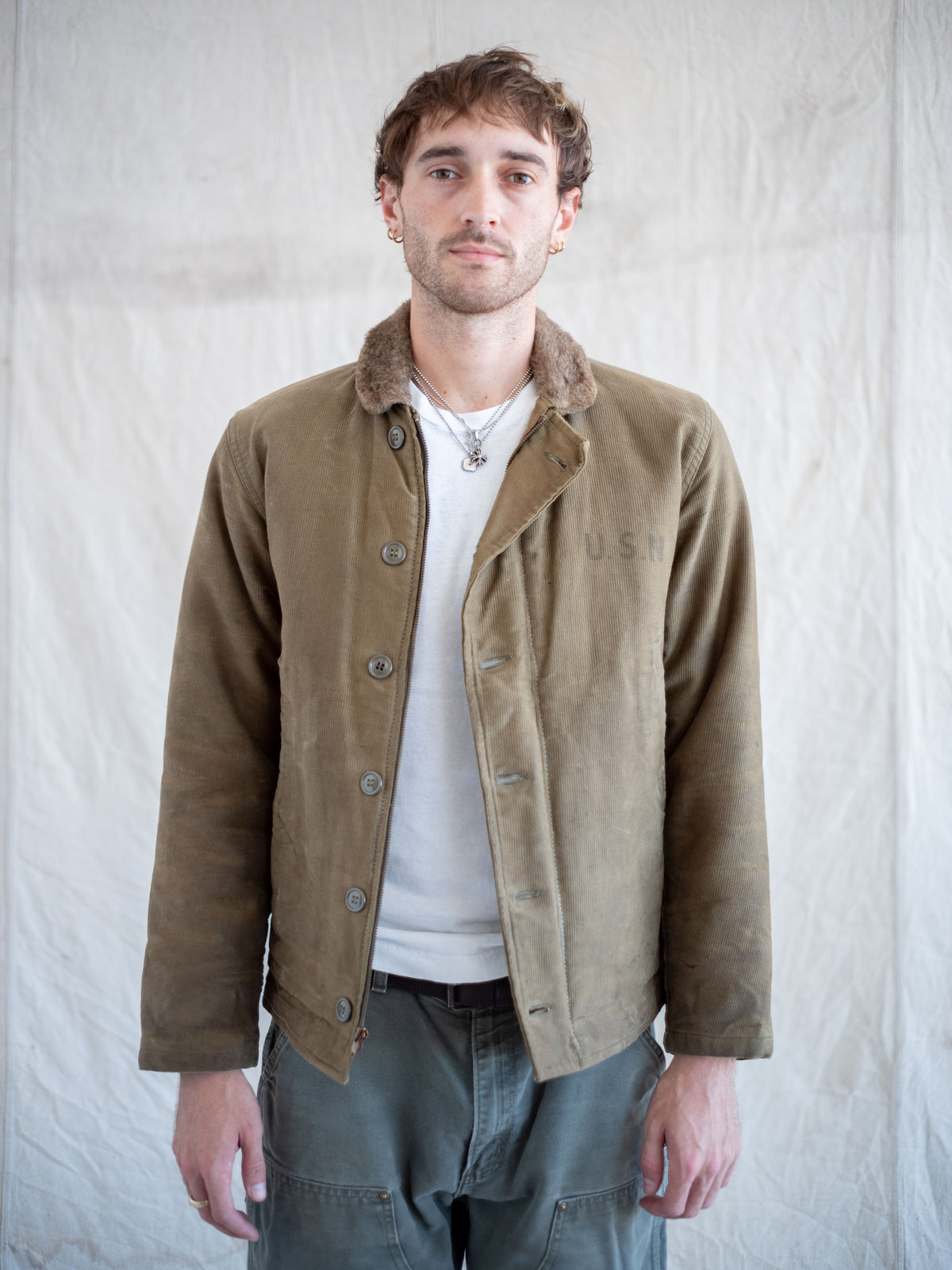 1940’s WWII U.S.N N-1 Deck Jacket (Size Small/Medium)