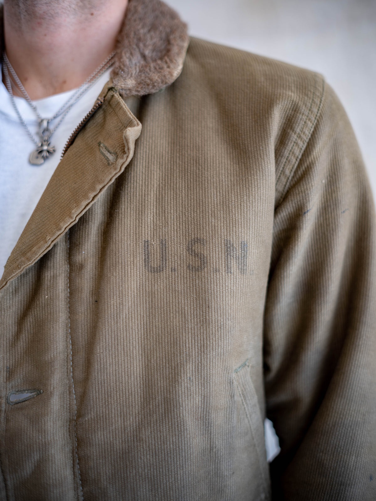 1940’s WWII U.S.N N-1 Deck Jacket (Size Small/Medium)