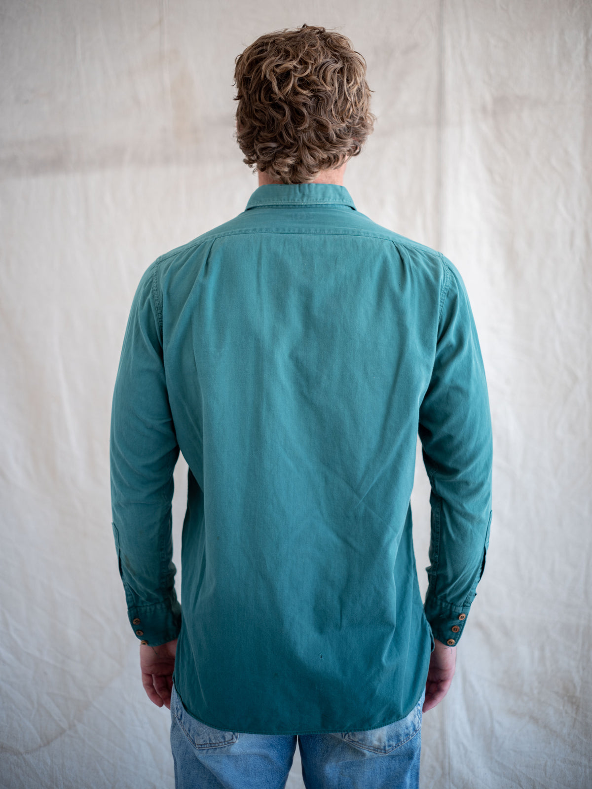 1940’s Towncraft Green Workshirt with Different Buttons (Size Medium)