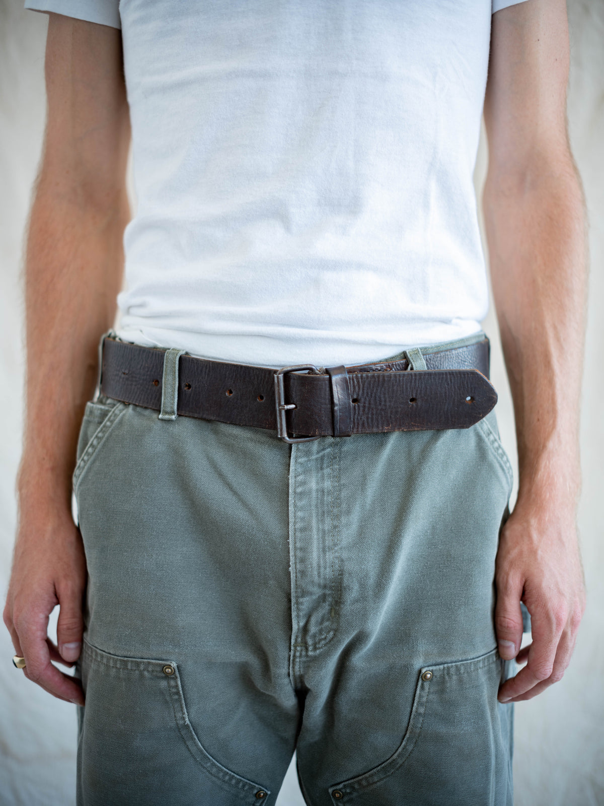 1960’s/1970’s Black Belt with Roller Buckle and Wear 30/32W