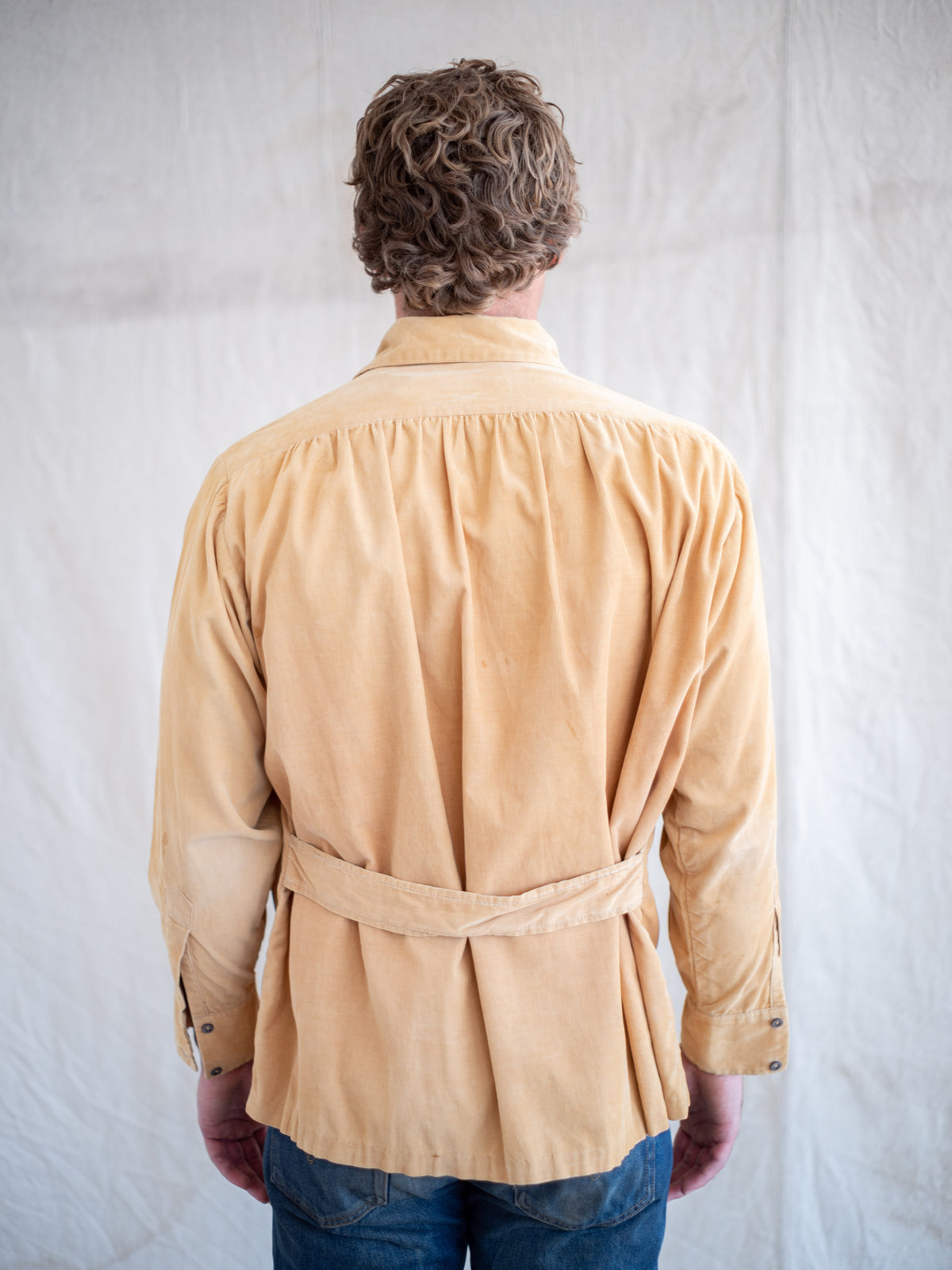 1950’s Tan Corduroy Sportswear Shirt with Beltback (Size Medium)